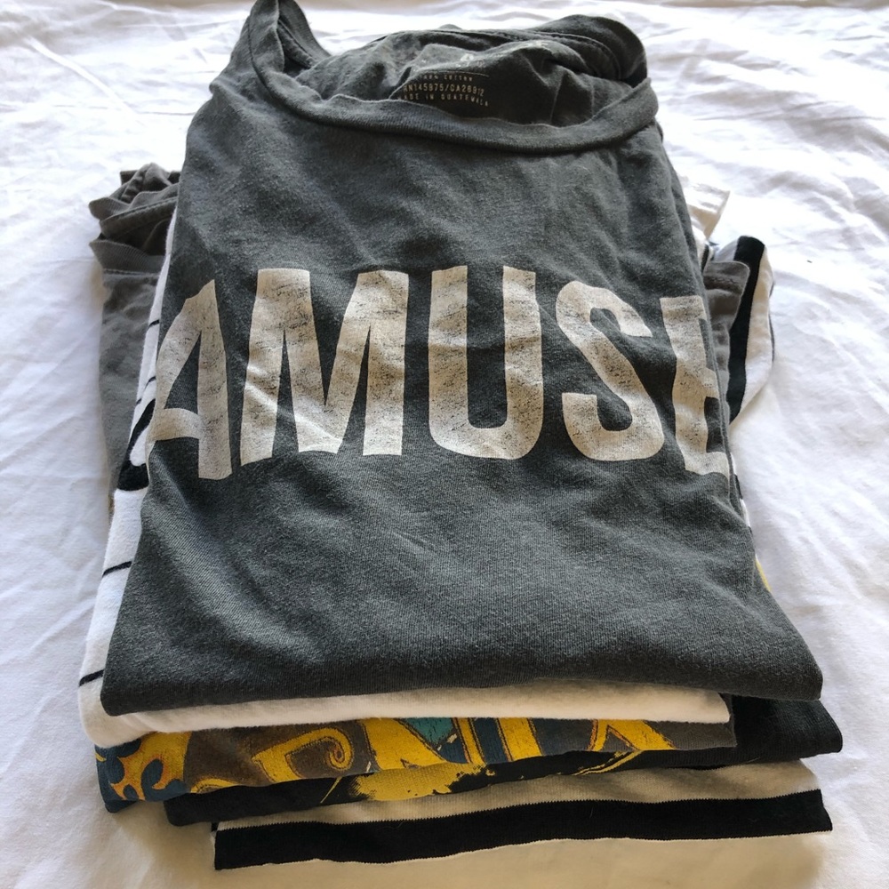 BASIC TEE BUNDLE-Uniqlo, amuse society, cotton on